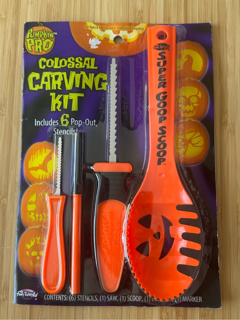 Colossal Carving Kit - Orange Halloween Pumpkin Tools